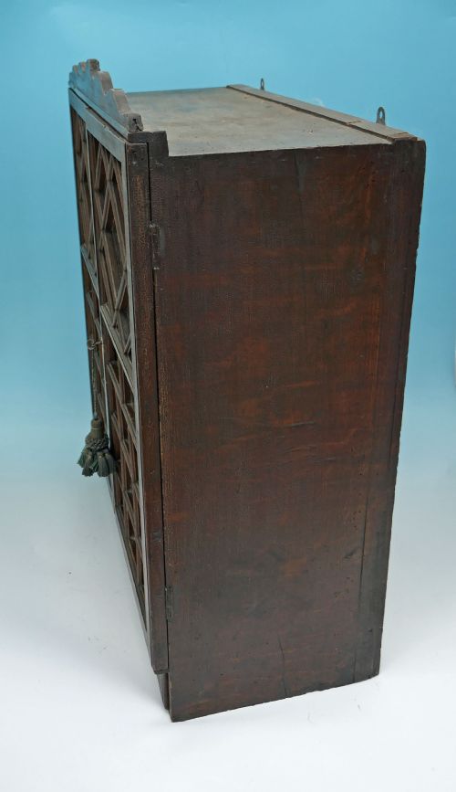 ANTIQUE 19THC REGENCY STIPPLED PINE GLAZED CUPBOARD ENGLISH C1820 - ADDITIONAL PHOTO 3