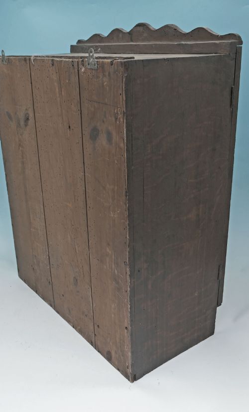 ANTIQUE 19THC REGENCY STIPPLED PINE GLAZED CUPBOARD ENGLISH C1820 - ADDITIONAL PHOTO 5