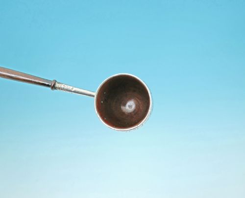 ANTIQUE TREEN 18THC SILVER RIMMED TODDY LADLE ENGRAVED W O SKINNER SCOTTISH C177090 - ADDITIONAL PHOTO 3