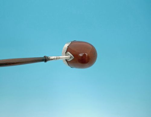 ANTIQUE TREEN 18THC SILVER RIMMED TODDY LADLE ENGRAVED W O SKINNER SCOTTISH C177090 - ADDITIONAL PHOTO 4