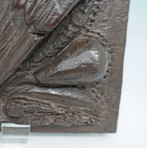ANTIQUE ELIZABETHAN 16THC OAK CARVED WINGED ANGEL PANEL ENGLISH C156090 - ADDITIONAL PHOTO 2