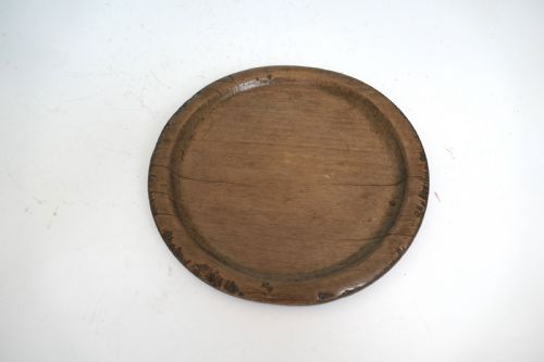 antique treen 18thc sycamore raised broad rim platter english c178090 - CATEGORY: ANTIQUE MISCELLANEOUS - DATED 18TH CENTURY