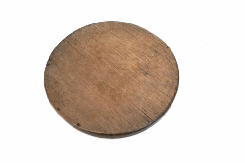 ANTIQUE TREEN 18THC SYCAMORE RAISED BROAD RIM PLATTER ENGLISH C178090 - ADDITIONAL PHOTO 1