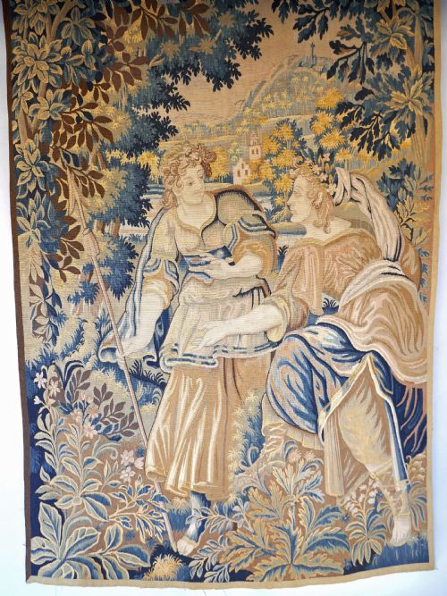 ANTIQUE TEXTILES LATE 18THC FRENCH WALL HANGING TAPESTRY FRENCH C1780C1800 - ADDITIONAL PHOTO 1