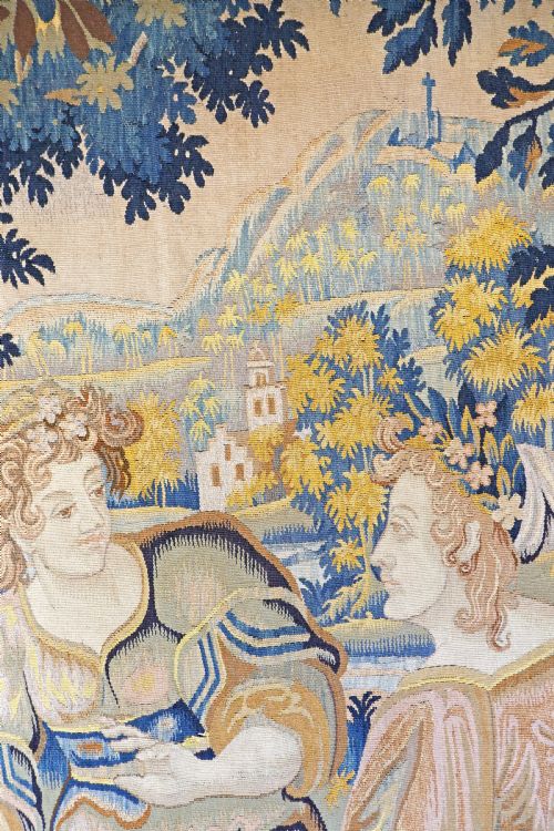ANTIQUE TEXTILES LATE 18THC FRENCH WALL HANGING TAPESTRY FRENCH C1780C1800 - ADDITIONAL PHOTO 2