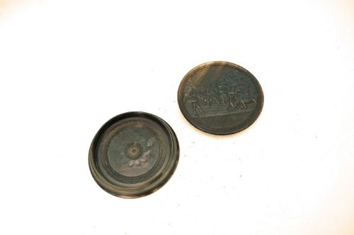 EARLY 19THC HORN COLLECTABLES SIGNED JAMES BRADWELL PRESSED SNUFF BOX ENGLISH C180030 - ADDITIONAL PHOTO 1