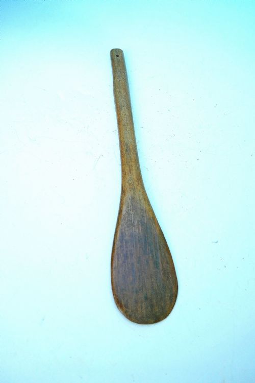 antique treen 19thc beech dairy ladle stamped down st piccadilly london english c184060 - CATEGORY: ANTIQUE MISCELLANEOUS - DATED 19TH CENTURY