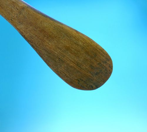ANTIQUE TREEN 19THC BEECH DAIRY LADLE STAMPED DOWN ST PICCADILLY LONDON ENGLISH C184060 - ADDITIONAL PHOTO 1