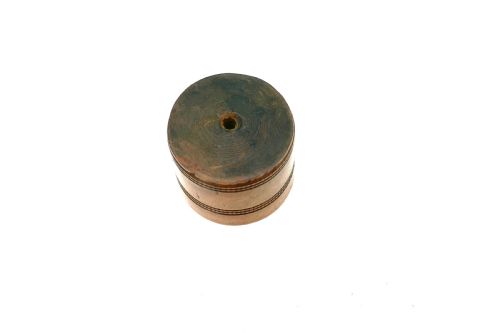 ANTIQUE EARLY 19THC TREEN SYCAMORE TURNED SALT WITH HOBNAIL DECORATION ENGLISH C180020 - ADDITIONAL PHOTO 2