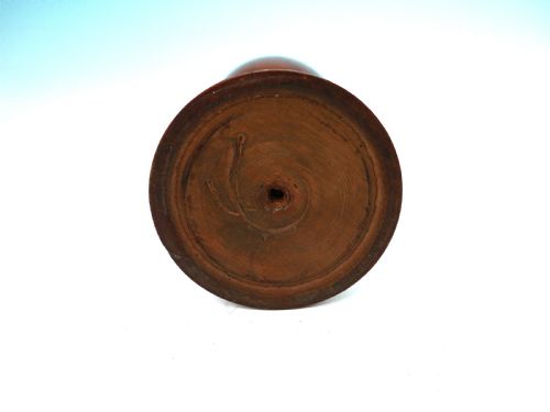 ANTIQUE 19THC TREEN FRUITWOOD TURNED GOBLET WITH RAISED PEDESTAL BASE ENGLISH C180020 - ADDITIONAL PHOTO 2
