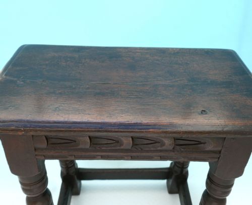 ANTIQUE 17THC OAK COUNTRY FURNITURE JOYNED STOOL ENGLISH C164050 - ADDITIONAL PHOTO 1