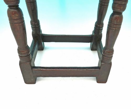 ANTIQUE 17THC OAK COUNTRY FURNITURE JOYNED STOOL ENGLISH C164050 - ADDITIONAL PHOTO 2