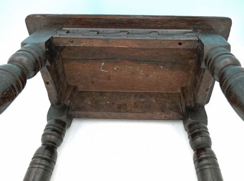 ANTIQUE 17THC OAK COUNTRY FURNITURE JOYNED STOOL ENGLISH C164050 - ADDITIONAL PHOTO 3
