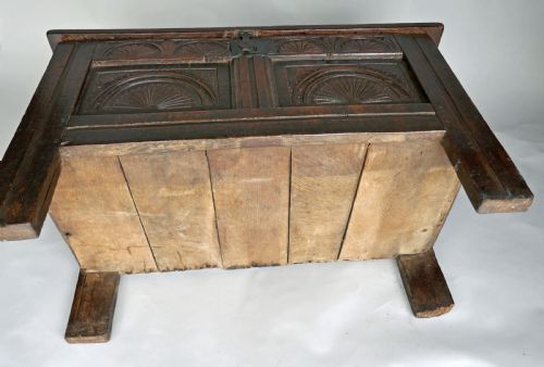 ANTIQUE 17THC OAK FURNITURE JOYNED PANELLED COFFER ENGLISH C164060 - ADDITIONAL PHOTO 3