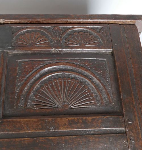 ANTIQUE 17THC OAK FURNITURE JOYNED PANELLED COFFER ENGLISH C164060 - ADDITIONAL PHOTO 4