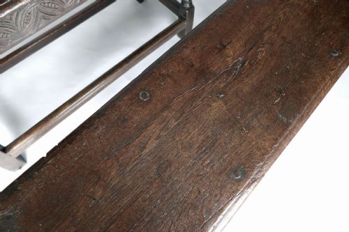 ANTIQUE EARLY ENGLISH FURNITURE 17THC PAIR OF OAK JOYNED BENCHES ENGLISH C162040 - ADDITIONAL PHOTO 3