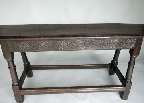 ANTIQUE EARLY ENGLISH FURNITURE 17THC PAIR OF OAK JOYNED BENCHES ENGLISH C162040 - ADDITIONAL PHOTO 7