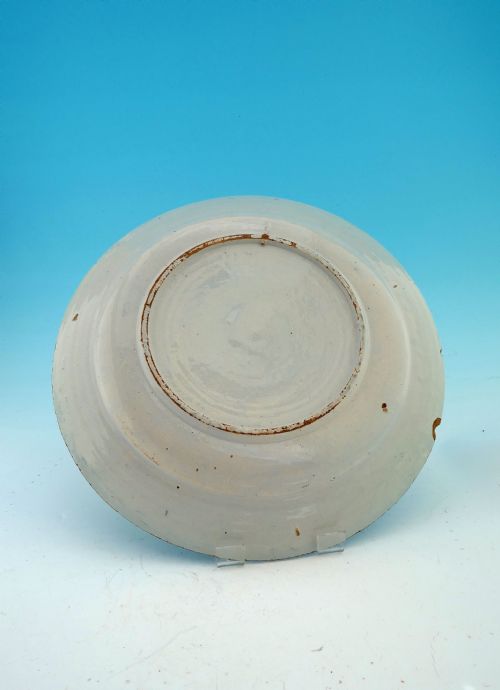 ANTIQUE POTTERY 18THC BLUE WHITE DELFTWARE CHARGER DUTCH C177080 - ADDITIONAL PHOTO 2