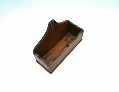 ANTIQUE FURNITURE 19THC OAK WALL TIDY WITH SHAPED DESIGN WELSH C1800 - ADDITIONAL PHOTO 2