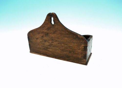 ANTIQUE FURNITURE 19THC OAK WALL TIDY WITH SHAPED DESIGN WELSH C1800 - ADDITIONAL PHOTO 3