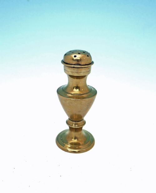 antique metalware mid 18thc brass shaker muffineer for flour salt english c175070 - CATEGORY: ANTIQUE METAL - DATED 18TH CENTURY
