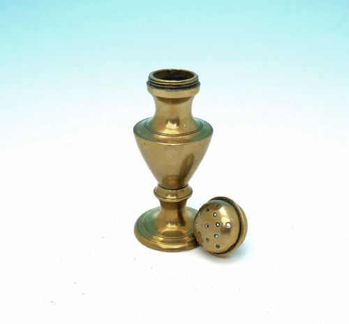 ANTIQUE METALWARE MID 18THC BRASS SHAKER MUFFINEER FOR FLOUR SALT ENGLISH C175070 - ADDITIONAL PHOTO 2