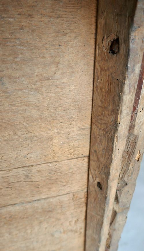 ANTIQUE 17THC COUNTRY FURNITURE ORIGINAL PAINTED PINE COFFER ENGLISH C168090 - ADDITIONAL PHOTO 3
