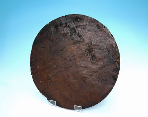 ANTIQUE CARVED 17THC PINE ROUNDEL DECORATED WITH A FLORAL PATTERN CONTINENTAL C166080 - ADDITIONAL PHOTO 2