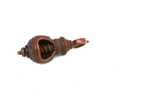 antique treen early 19thc boxwood alpine screw type pocket nutcracker swiss french c180020 - CATEGORY: ANTIQUE MISCELLANEOUS - DATED 19TH CENTURY