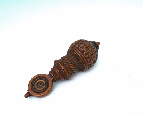 ANTIQUE TREEN EARLY 19THC BOXWOOD ALPINE SCREW TYPE POCKET NUTCRACKER SWISS FRENCH C180020 - ADDITIONAL PHOTO 1