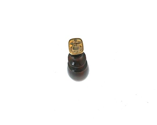 ANTIQUE TREEN 19THC MAHOGANY BRASS GENTLEMAN'S DESK SEAL MATRIX ENGLISH C184060 - ADDITIONAL PHOTO 1
