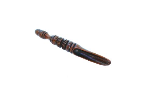 ANTIQUE 19THC TREEN FRUITWOOD RING TURNED APPLE CORER ENGLISH C180020 - ADDITIONAL PHOTO 1