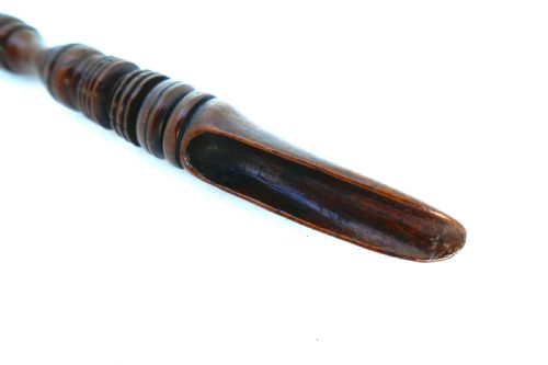 ANTIQUE 19THC TREEN FRUITWOOD RING TURNED APPLE CORER ENGLISH C180020 - ADDITIONAL PHOTO 2