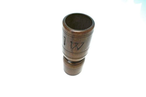 antique treen 19thc turned beech double spice measure initialled i w english c184060 - CATEGORY: ANTIQUE MISCELLANEOUS - DATED 19TH CENTURY
