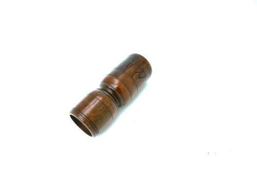 ANTIQUE TREEN 19THC TURNED BEECH DOUBLE SPICE MEASURE INITIALLED I W ENGLISH C184060 - ADDITIONAL PHOTO 2