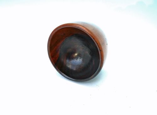 ANTIQUE TREEN 19THC LIGNUM VITAE WOOL BOWL ENGLISH C186080 - ADDITIONAL PHOTO 3