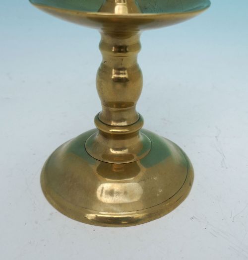 ANTIQUE METALWARE 16THC SINGLE BRASS HEEMSKIRK CANDLESTICK DUTCH C155070 - ADDITIONAL PHOTO 5