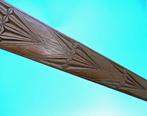 ANTIQUE TREEN 19THC WALNUT CARVED SHAPED PAGE TURNER ENGLISH C182040 - ADDITIONAL PHOTO 2