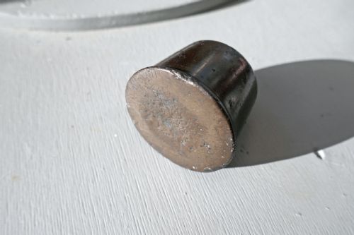 18THC ANTIQUE METALWARE BRONZE DESK INKWELL WITH ORIGINAL CORK C176090 - ADDITIONAL PHOTO 3