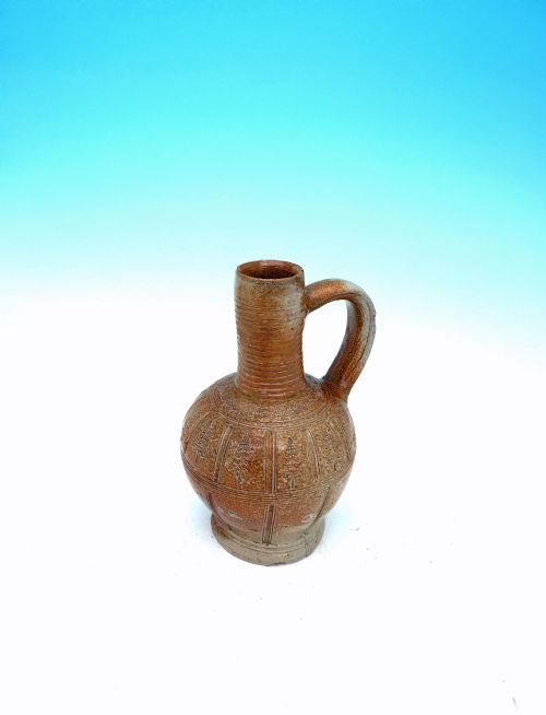 antique pottery 16thc saltglazed raeren stoneware wine jug german c157090 - CATEGORY: ANTIQUE JUGS - DATED 16TH CENTURY