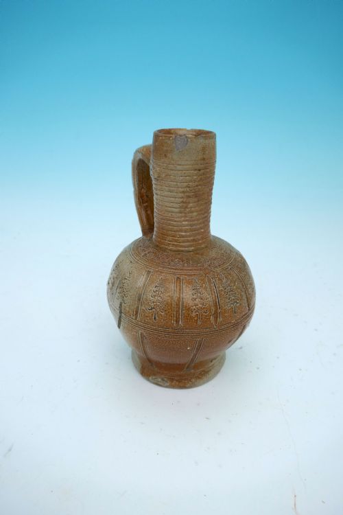 ANTIQUE POTTERY 16THC SALTGLAZED RAEREN STONEWARE WINE JUG GERMAN C157090 - ADDITIONAL PHOTO 1