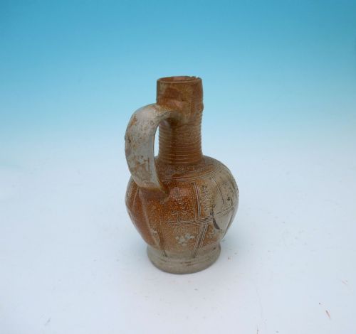 ANTIQUE POTTERY 16THC SALTGLAZED RAEREN STONEWARE WINE JUG GERMAN C157090 - ADDITIONAL PHOTO 2