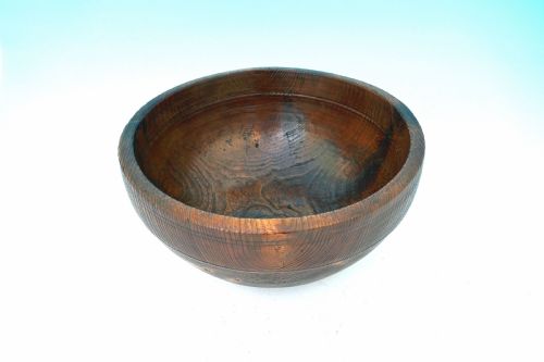 antique kitchenelia 19thc turned elm dairy bowl english 182040 - CATEGORY: ANTIQUE MISCELLANEOUS - DATED 19TH CENTURY