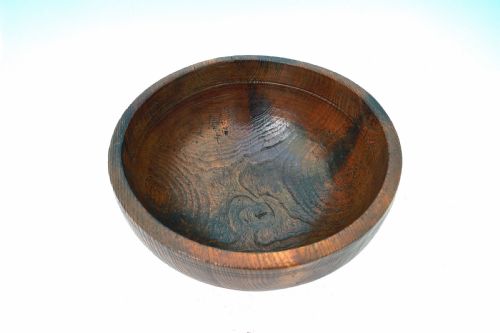 ANTIQUE KITCHENELIA 19THC TURNED ELM DAIRY BOWL ENGLISH 182040 - ADDITIONAL PHOTO 2