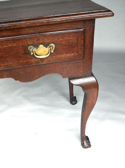 ANTIQUE 18THC COUNTRY OAK FURNITURE SIDE TABLE ON BALL CLAW FEET ENGLISH C174050 - ADDITIONAL PHOTO 2
