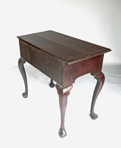 ANTIQUE 18THC COUNTRY OAK FURNITURE SIDE TABLE ON BALL CLAW FEET ENGLISH C174050 - ADDITIONAL PHOTO 4