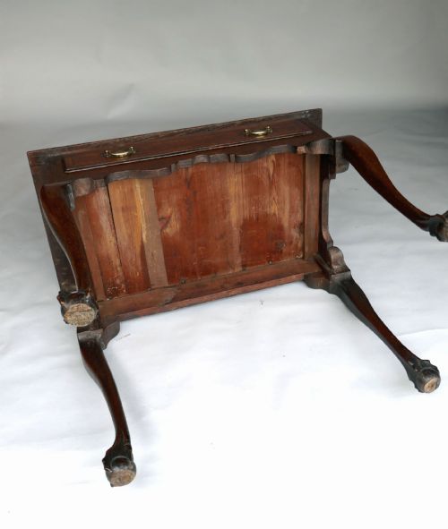 ANTIQUE 18THC COUNTRY OAK FURNITURE SIDE TABLE ON BALL CLAW FEET ENGLISH C174050 - ADDITIONAL PHOTO 5