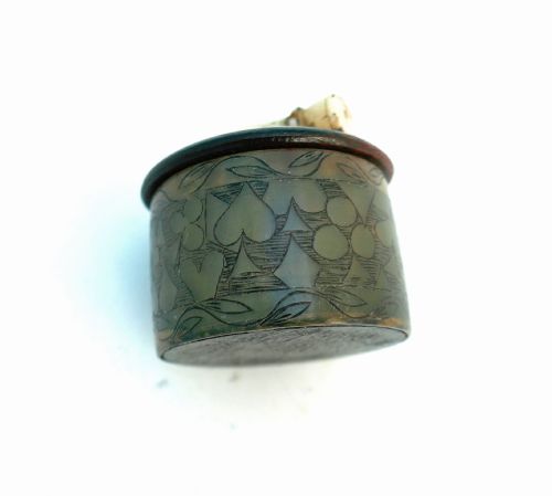ANTIQUE 19THC TREEN BONE HORN BEECH GAMES COUNTER AND POT ENGLISH C186080 - ADDITIONAL PHOTO 2