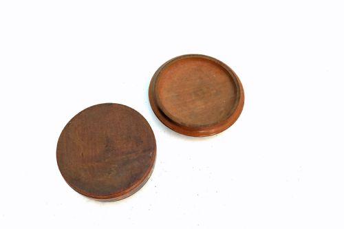ANTIQUE TREEN 19THC INLAID WOOD ABALONE SNUFF BOX ENGLISH C182040 - ADDITIONAL PHOTO 2