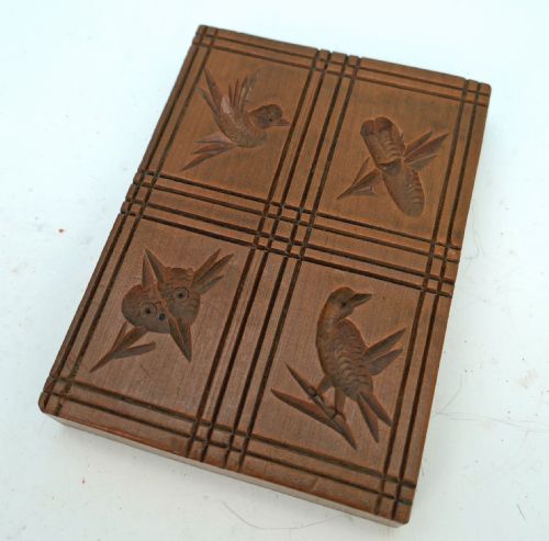 ANTIQUE TREEN 19THC CARVED FRUITWOOD SPRINGERLE BISCUIT MOULD GERMAN DUTCH C184060 - ADDITIONAL PHOTO 2
